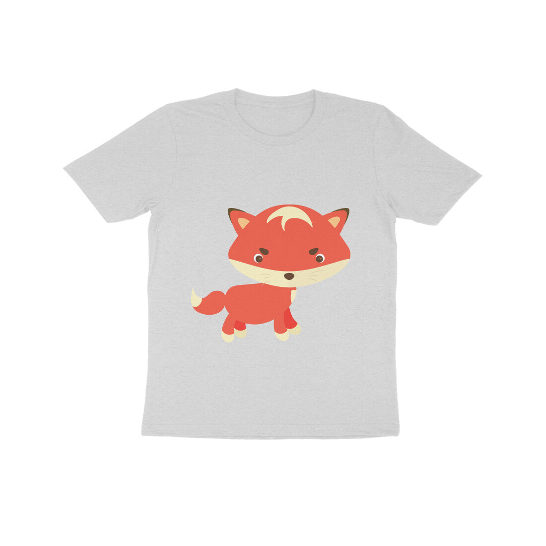 Kids' Half Sleeve Round Neck Tshirt β Cute fox puraidoprints