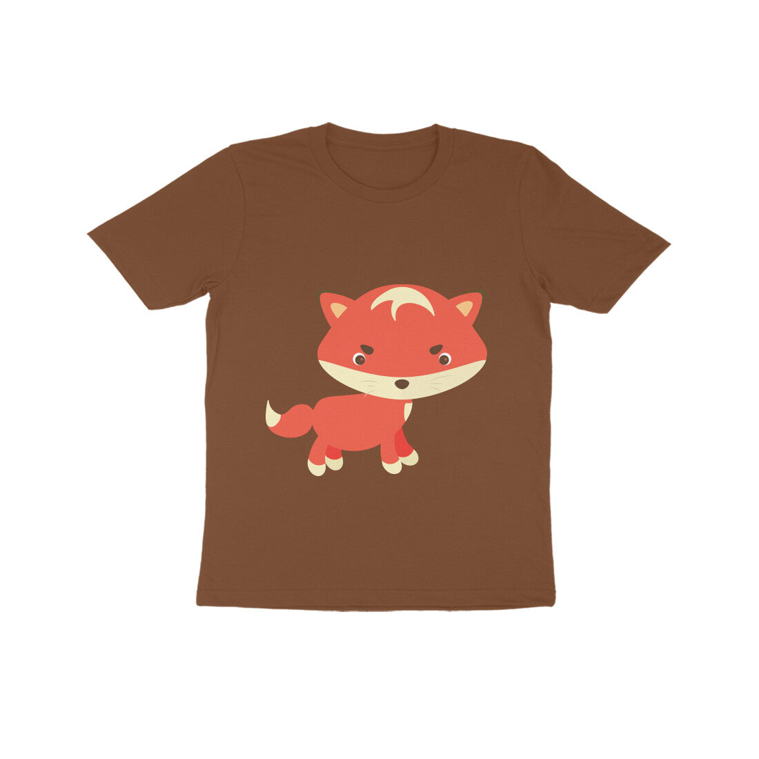 Kids' Half Sleeve Round Neck Tshirt β Cute fox puraidoprints