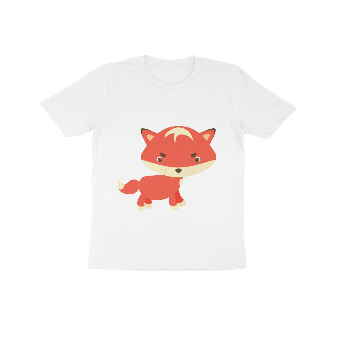 Kids' Half Sleeve Round Neck Tshirt β Cute fox puraidoprints