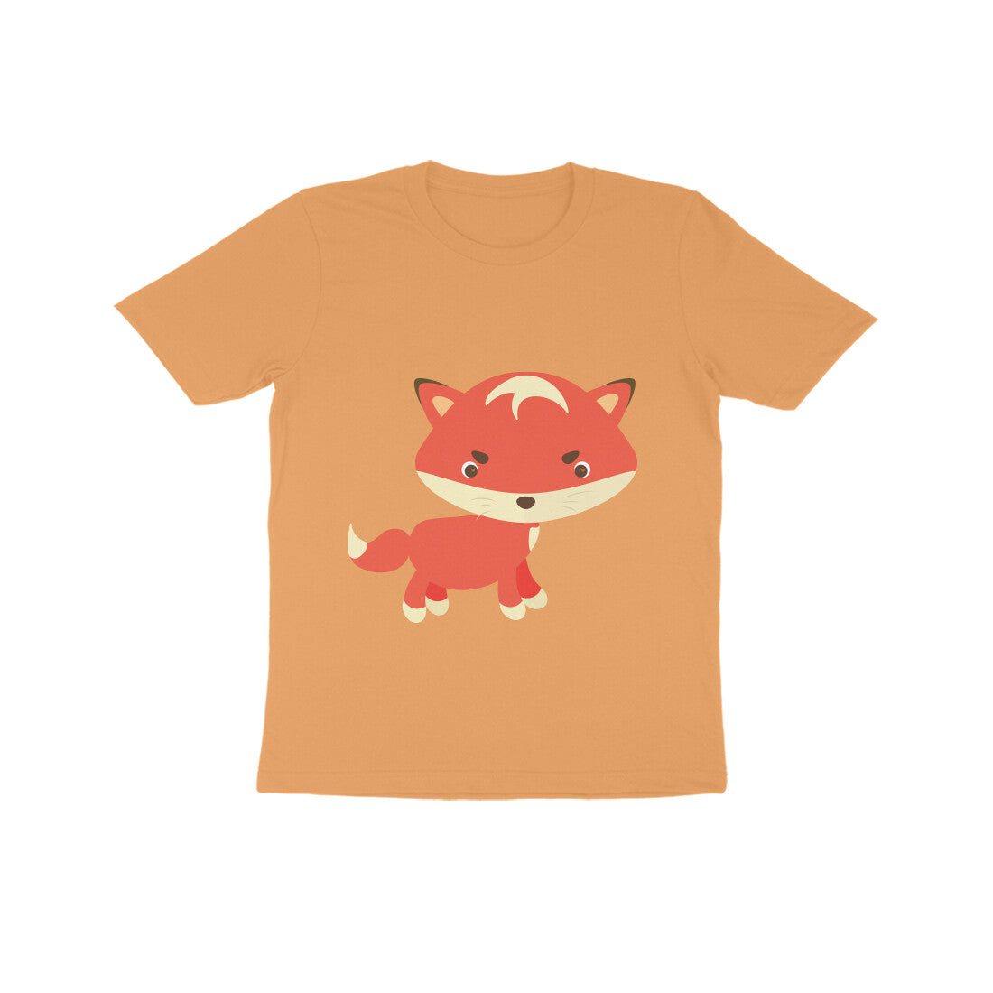 Kids' Half Sleeve Round Neck Tshirt β Cute fox puraidoprints