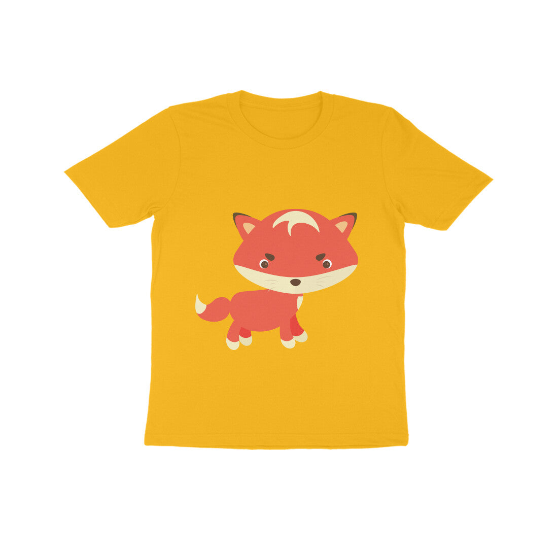 Kids' Half Sleeve Round Neck Tshirt β Cute fox puraidoprints