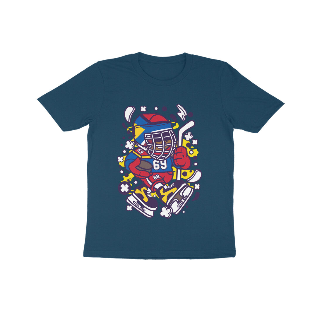 Kids' Half Sleeve Round Neck Tshirt β Hockey 2 puraidoprints