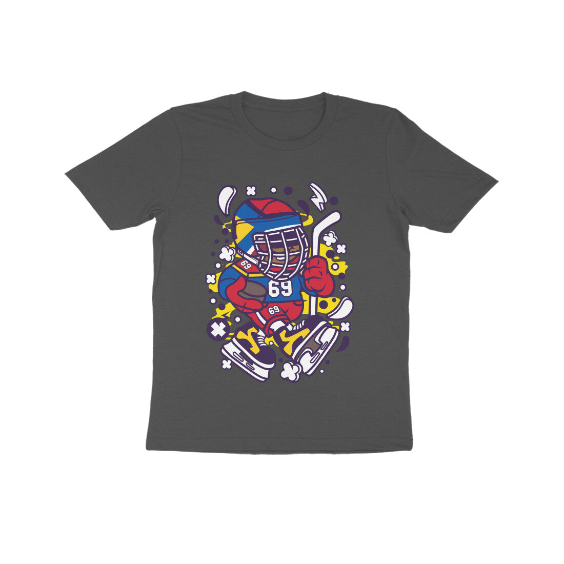 Kids' Half Sleeve Round Neck Tshirt β Hockey 2 puraidoprints
