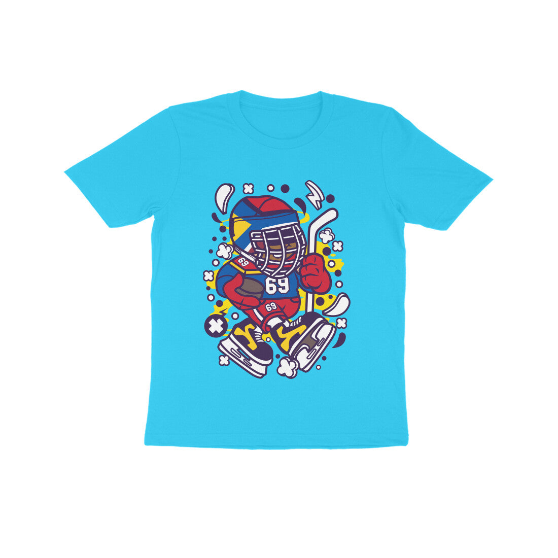 Kids' Half Sleeve Round Neck Tshirt β Hockey 2 puraidoprints