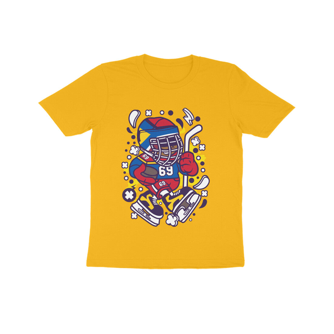 Kids' Half Sleeve Round Neck Tshirt β Hockey 2 puraidoprints
