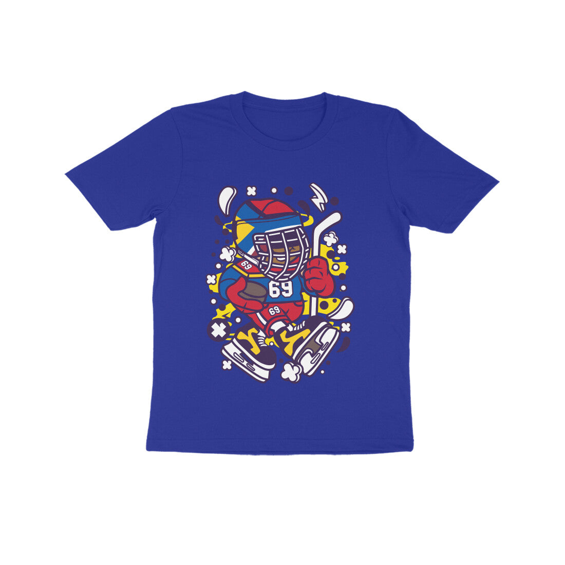 Kids' Half Sleeve Round Neck Tshirt β Hockey 2 puraidoprints