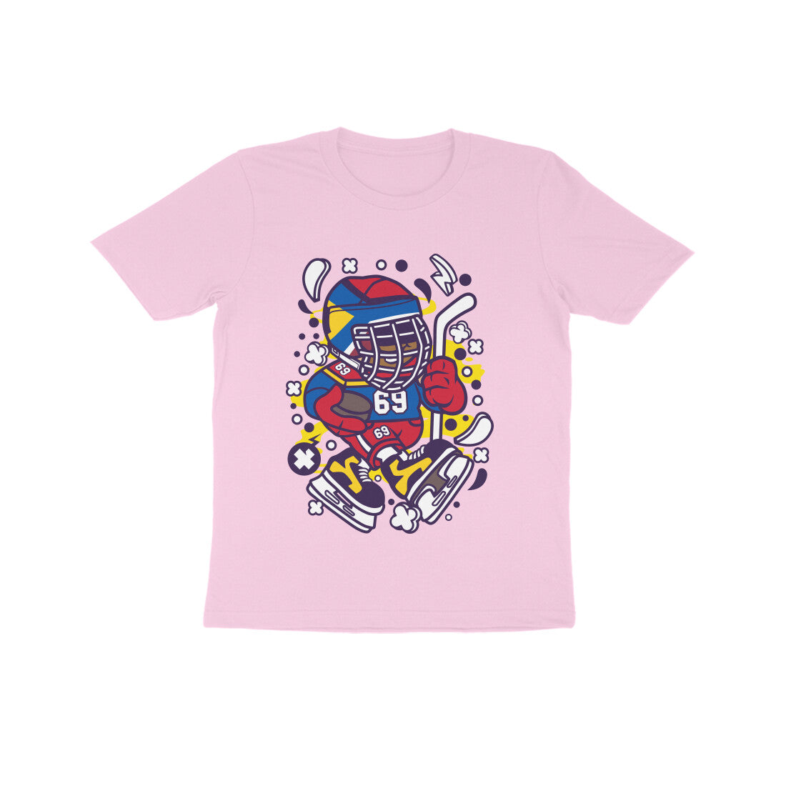 Kids' Half Sleeve Round Neck Tshirt β Hockey 2 puraidoprints