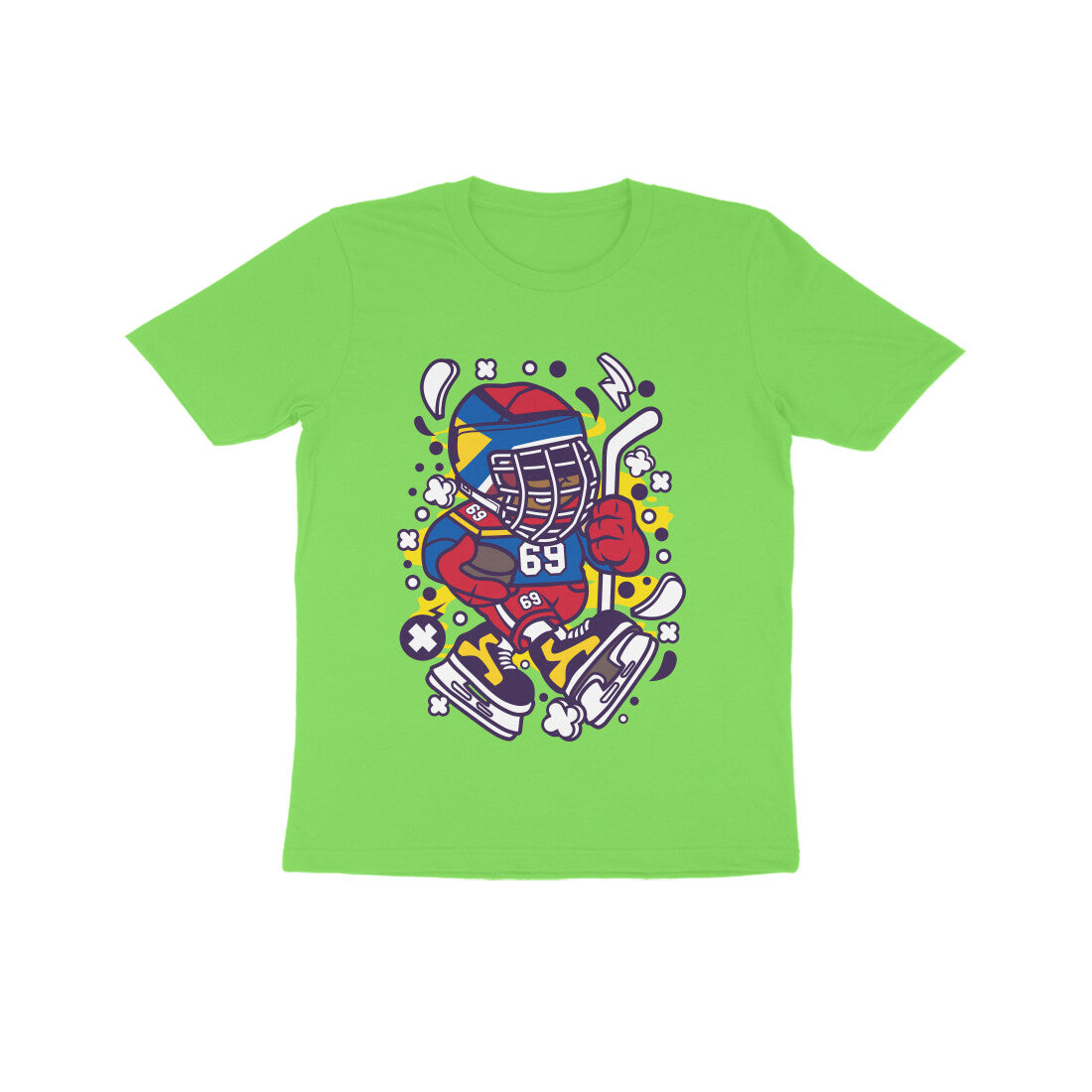 Kids' Half Sleeve Round Neck Tshirt β Hockey 2 puraidoprints