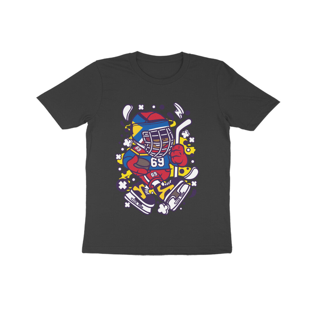 Kids' Half Sleeve Round Neck Tshirt β Hockey 2 puraidoprints