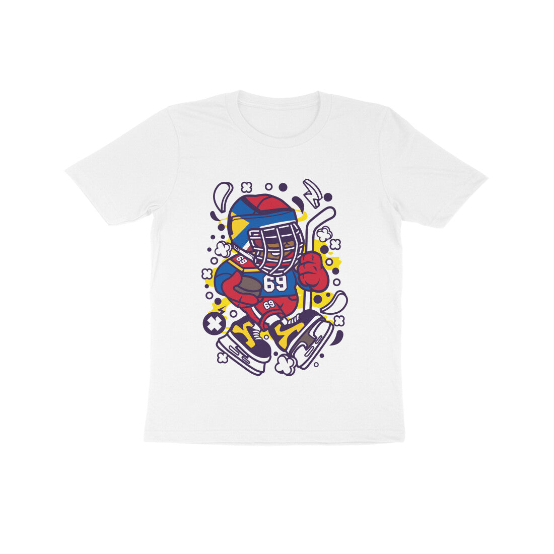 Kids' Half Sleeve Round Neck Tshirt β Hockey 2 puraidoprints