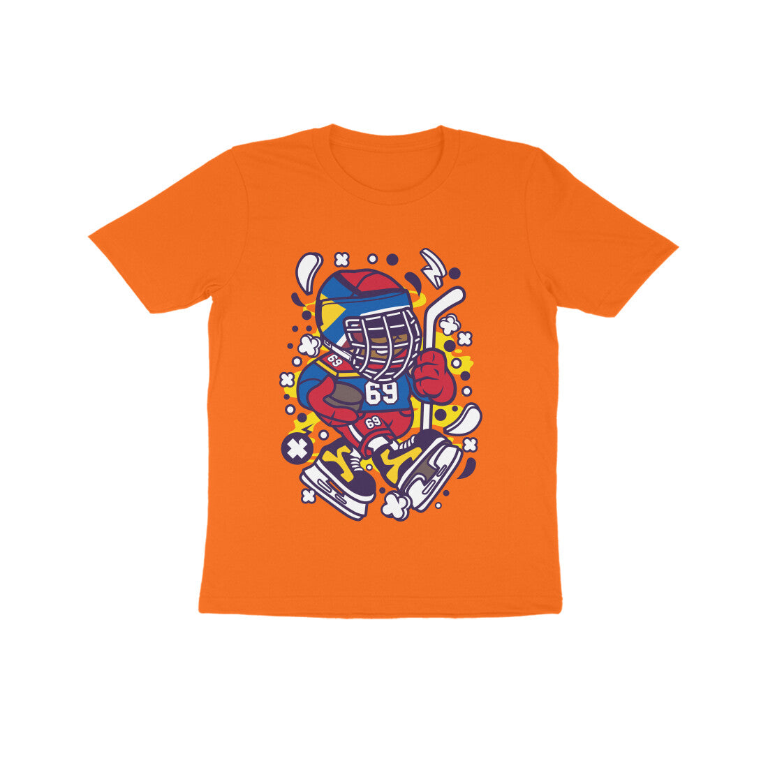 Kids' Half Sleeve Round Neck Tshirt β Hockey 2 puraidoprints