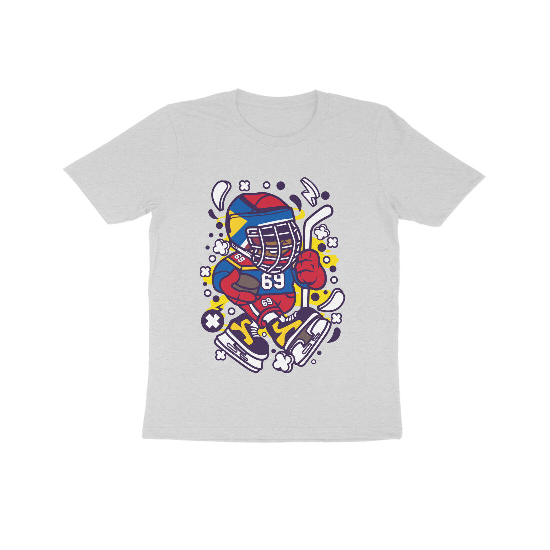 Kids' Half Sleeve Round Neck Tshirt β Hockey 2 puraidoprints