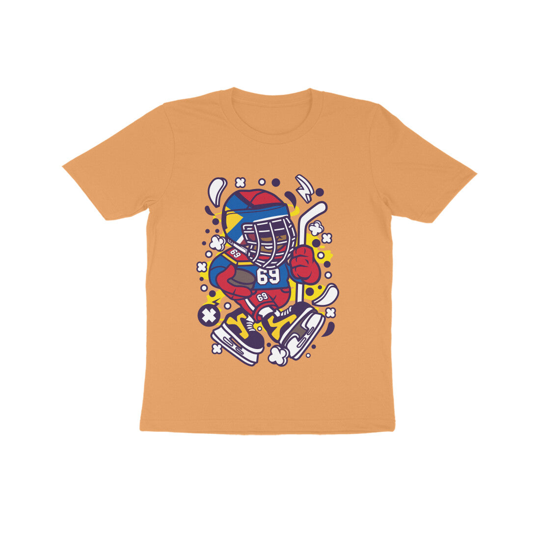 Kids' Half Sleeve Round Neck Tshirt β Hockey 2 puraidoprints