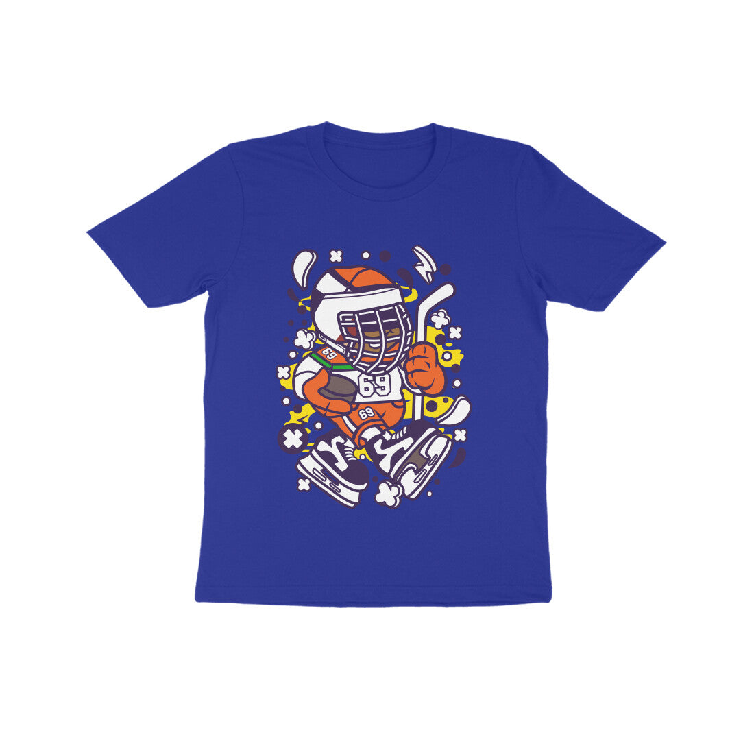 Kids' Half Sleeve Round Neck Tshirt β Hockey 3 puraidoprints