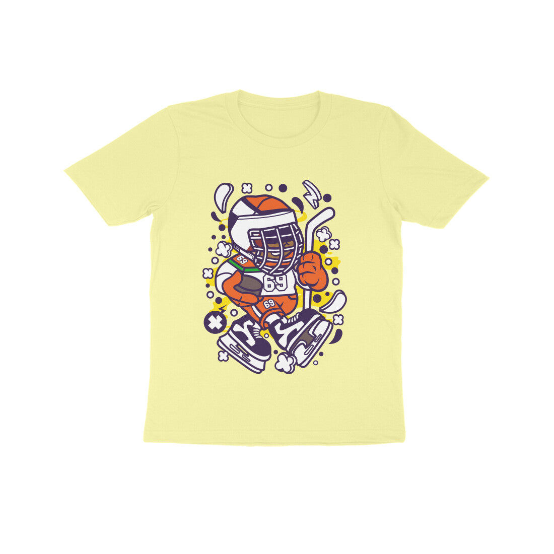 Kids' Half Sleeve Round Neck Tshirt β Hockey 3 puraidoprints