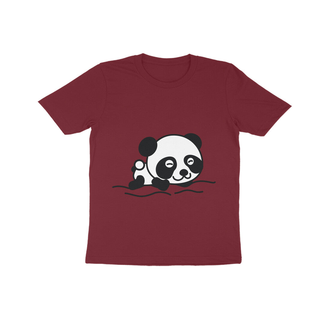 Kids' Half Sleeve Round Neck Tshirt β Sleeping Panda puraidoprints