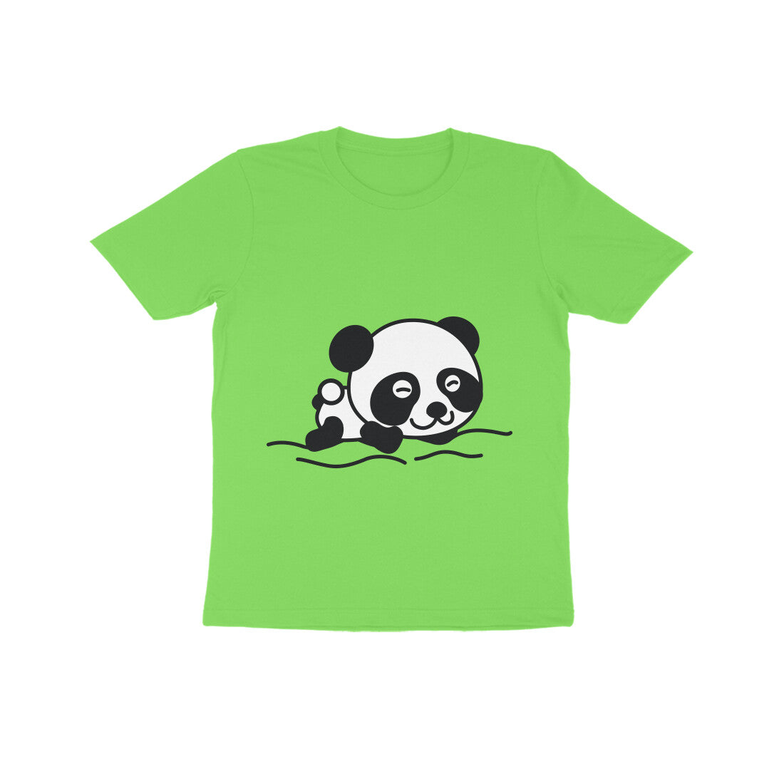 Kids' Half Sleeve Round Neck Tshirt β Sleeping Panda puraidoprints