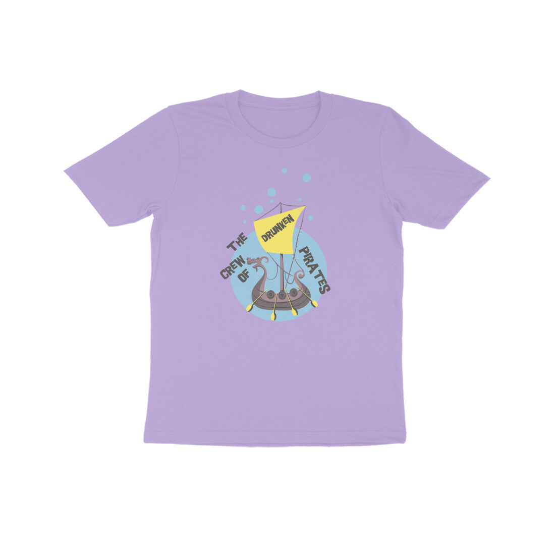 Kids' Half Sleeve Round Neck Tshirt β The crew of Drunken Pirates 2 puraidoprints