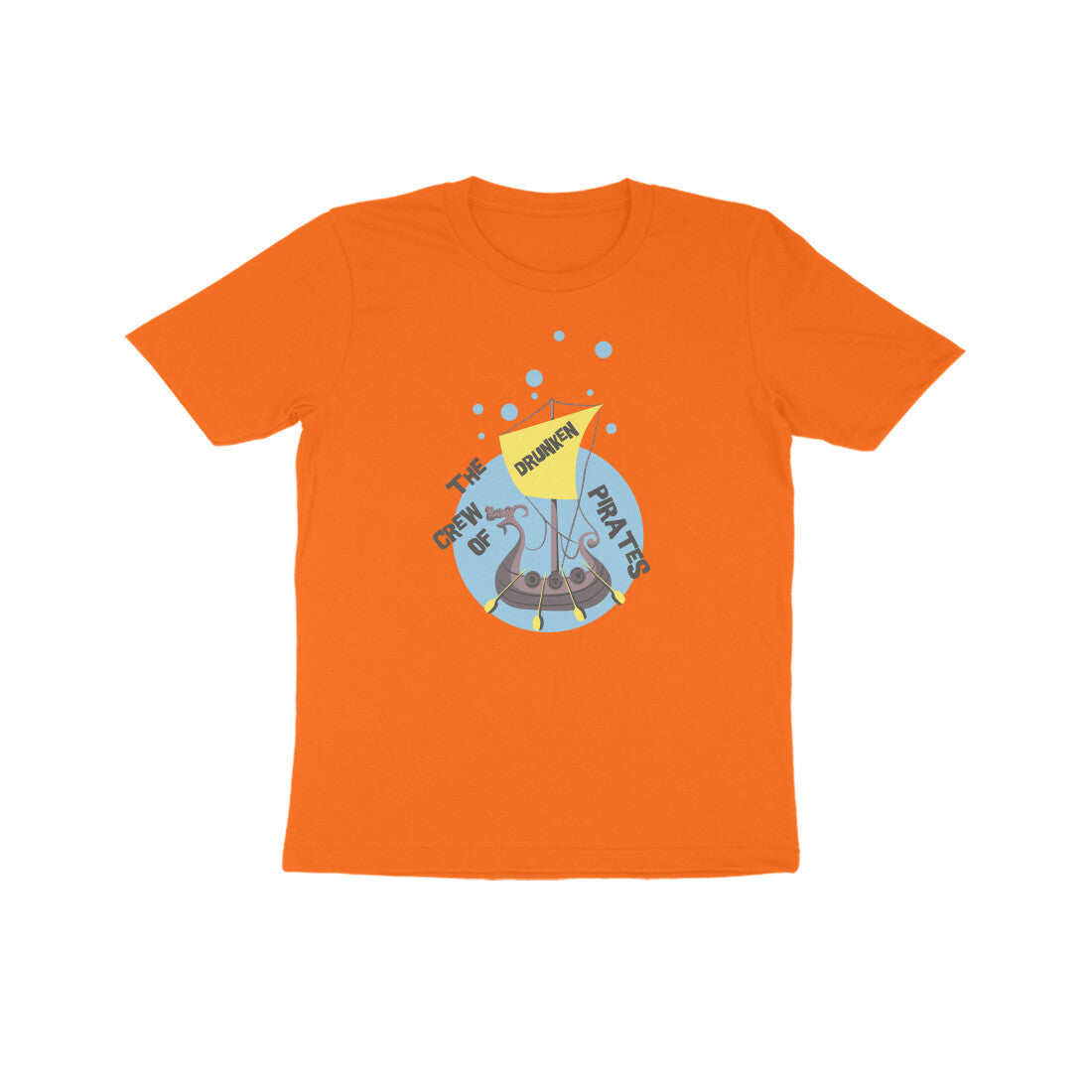 Kids' Half Sleeve Round Neck Tshirt β The crew of Drunken Pirates 2 puraidoprints