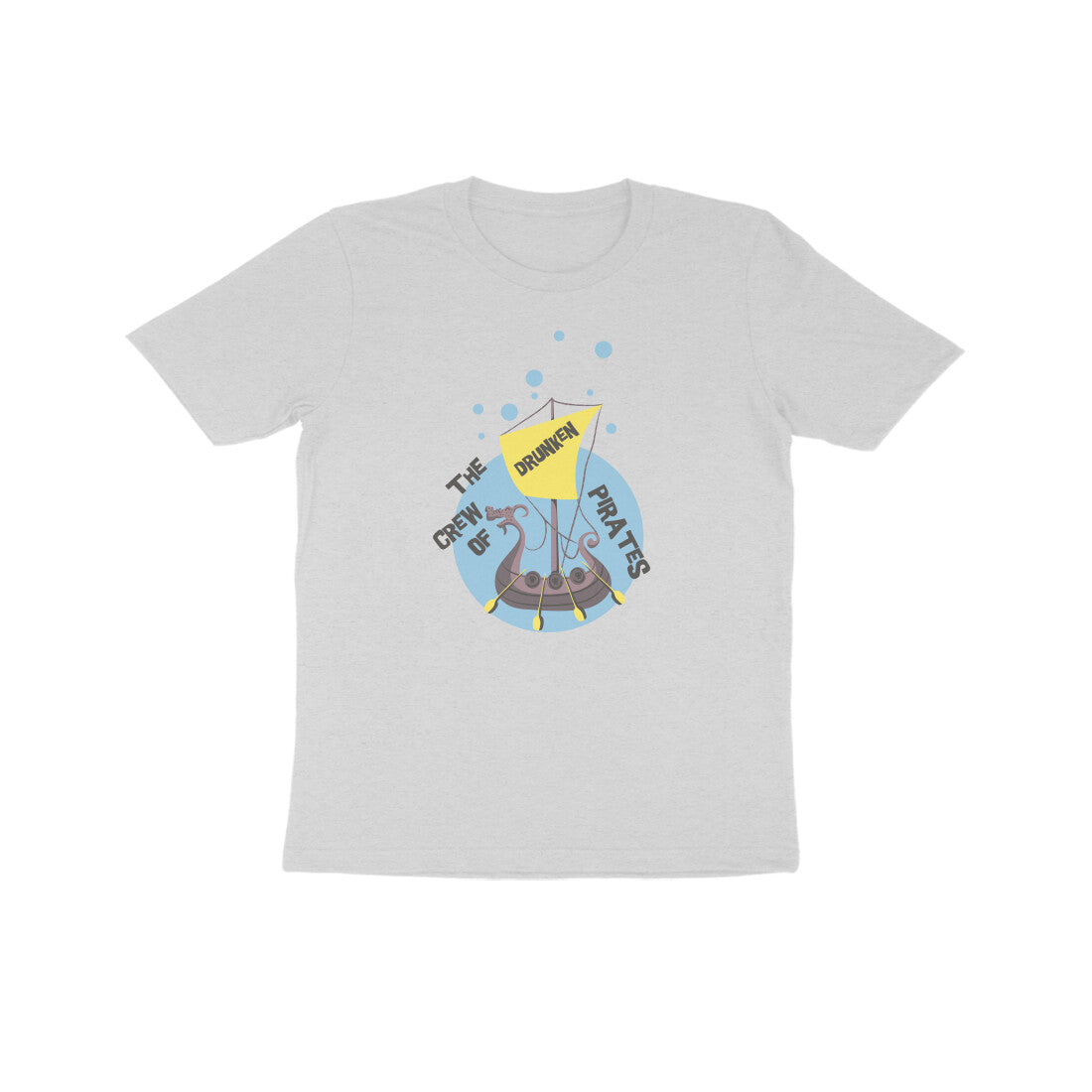 Kids' Half Sleeve Round Neck Tshirt β The crew of Drunken Pirates 2 puraidoprints