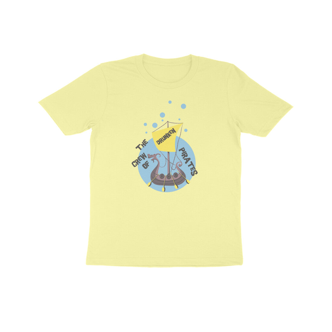 Kids' Half Sleeve Round Neck Tshirt β The crew of Drunken Pirates 2 puraidoprints