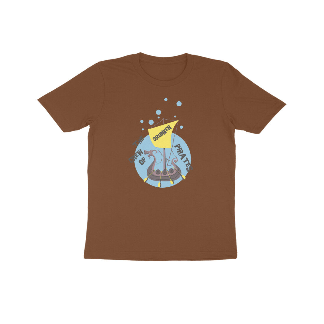 Kids' Half Sleeve Round Neck Tshirt β The crew of Drunken Pirates 2 puraidoprints