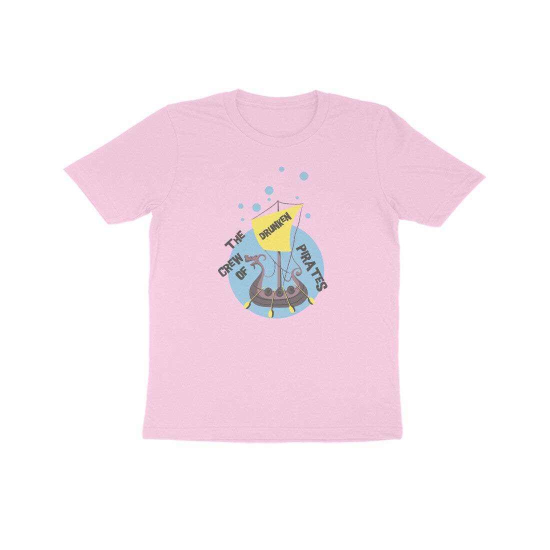 Kids' Half Sleeve Round Neck Tshirt β The crew of Drunken Pirates 2 puraidoprints
