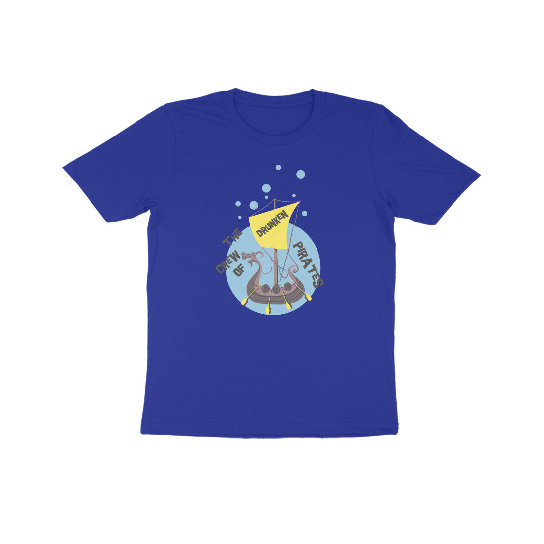 Kids' Half Sleeve Round Neck Tshirt β The crew of Drunken Pirates 2 puraidoprints