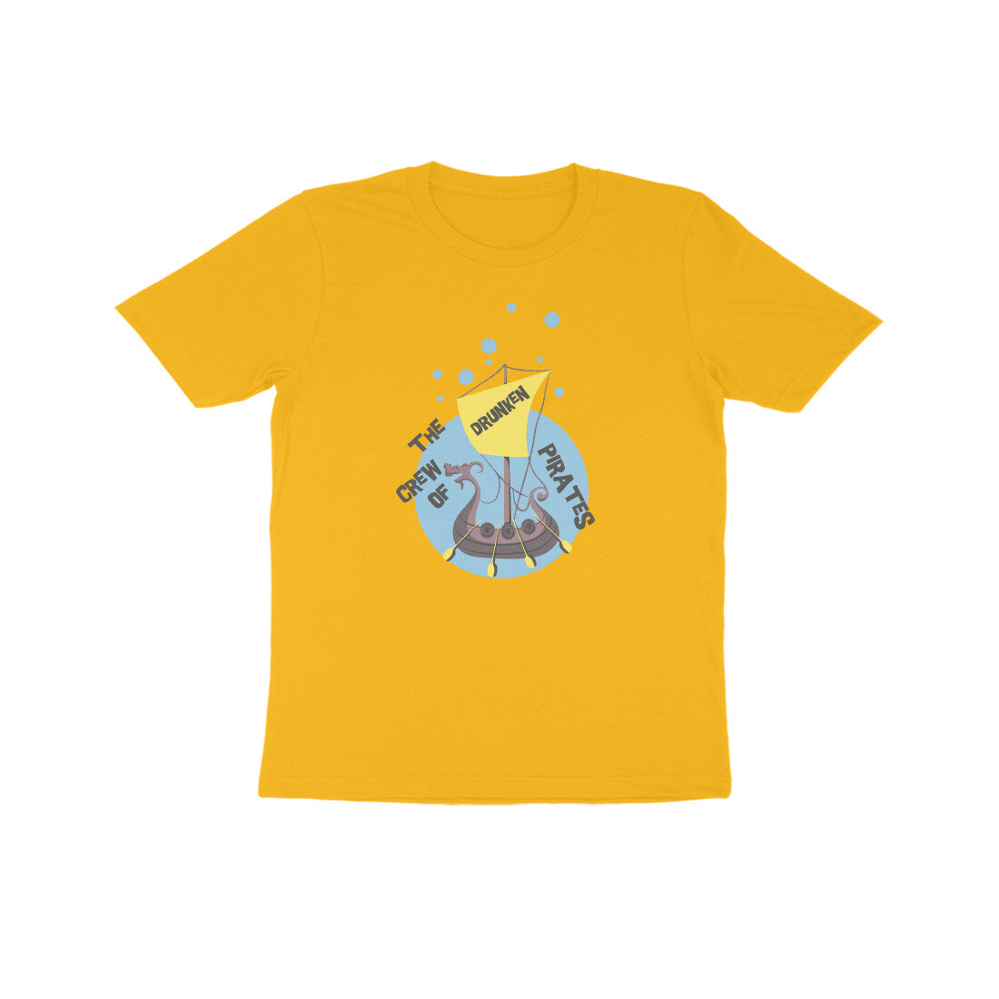 Kids' Half Sleeve Round Neck Tshirt β The crew of Drunken Pirates 2 puraidoprints