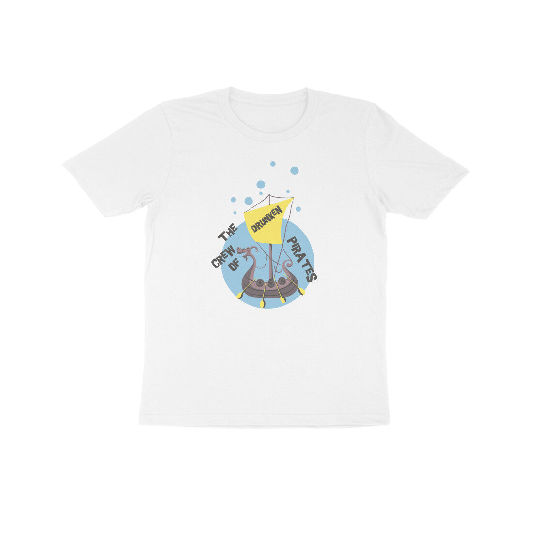 Kids' Half Sleeve Round Neck Tshirt β The crew of Drunken Pirates 2 puraidoprints