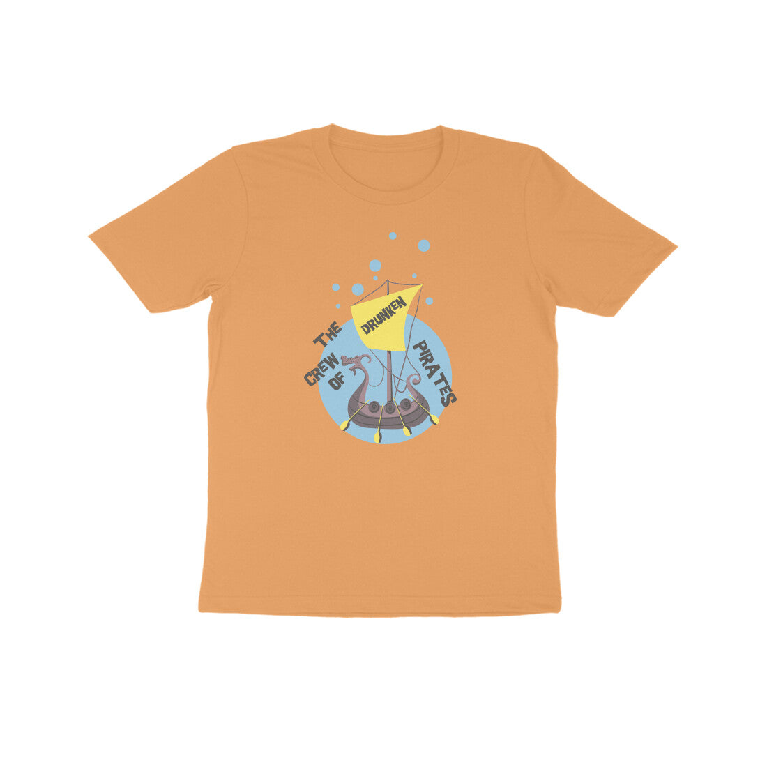 Kids' Half Sleeve Round Neck Tshirt β The crew of Drunken Pirates 2 puraidoprints