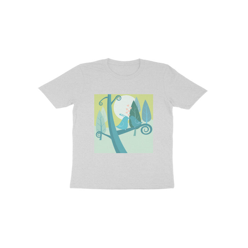 Toddler Half Sleeve Round Neck Tshirt β 2 Cute birds puraidoprints
