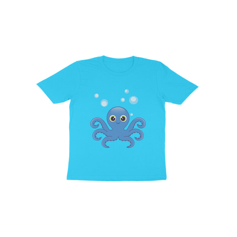 Toddler Half Sleeve Round Neck Tshirt β Cute octopus puraidoprints