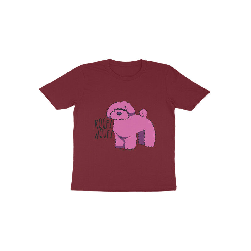 Toddler Half Sleeve Round Neck Tshirt β Fluffy Dog puraidoprints