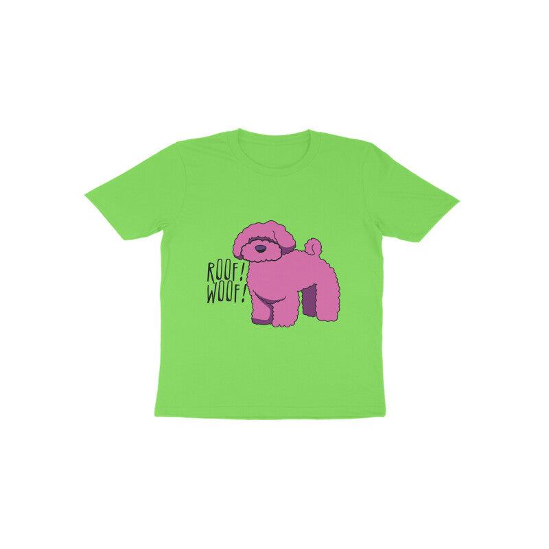 Toddler Half Sleeve Round Neck Tshirt β Fluffy Dog puraidoprints