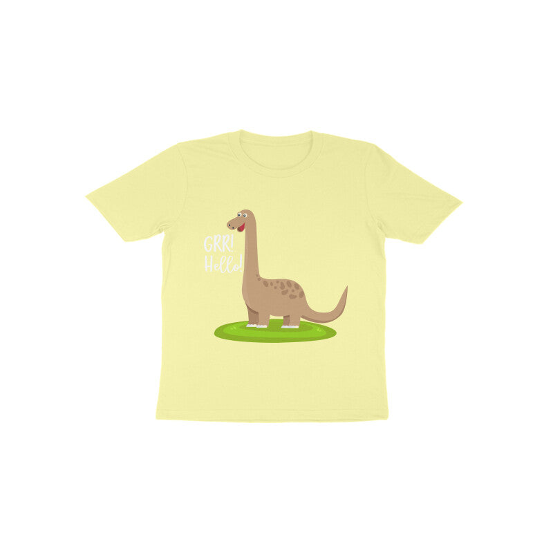 Toddler Half Sleeve Round Neck Tshirt β Happy Dino puraidoprints