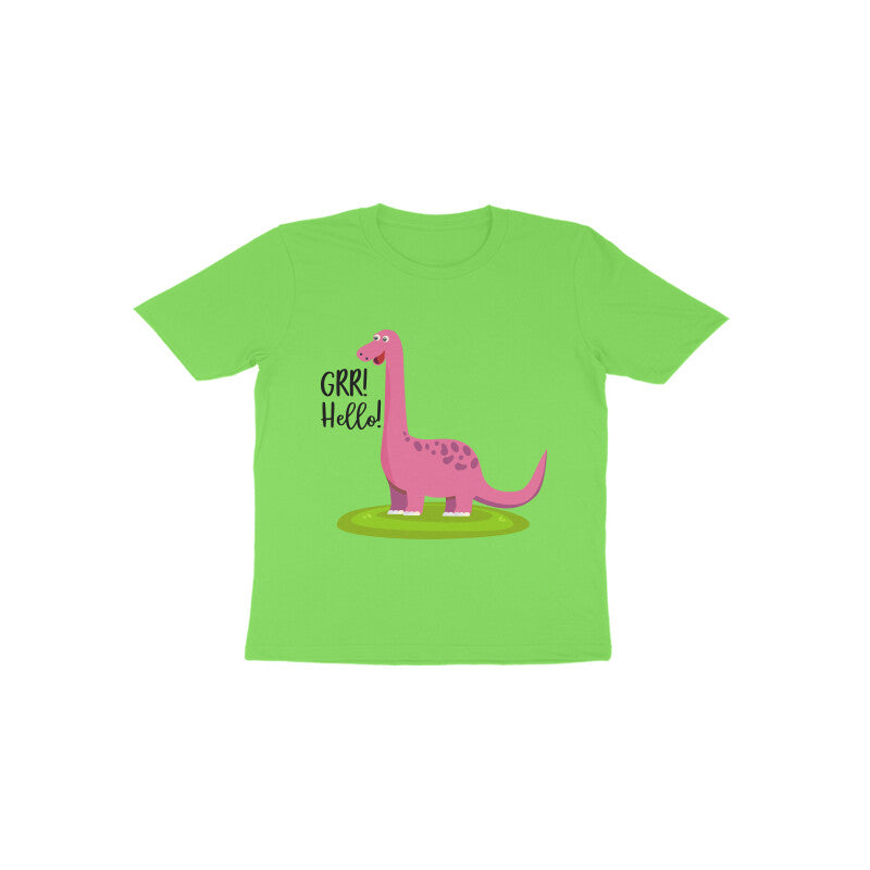 Toddler Half Sleeve Round Neck Tshirt β Happy Dino puraidoprints