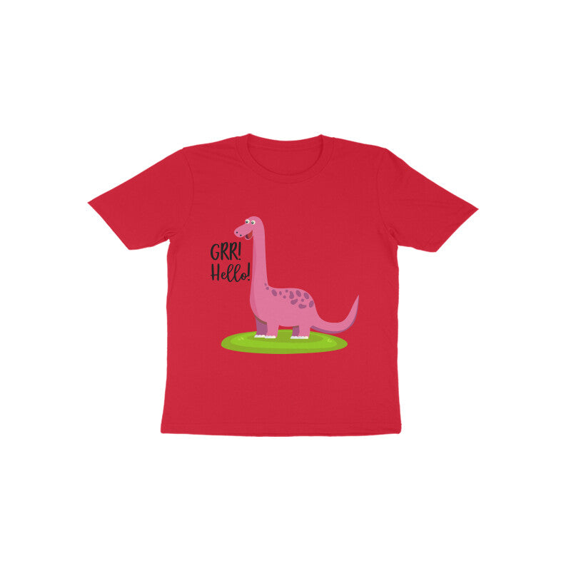 Toddler Half Sleeve Round Neck Tshirt β Happy Dino puraidoprints