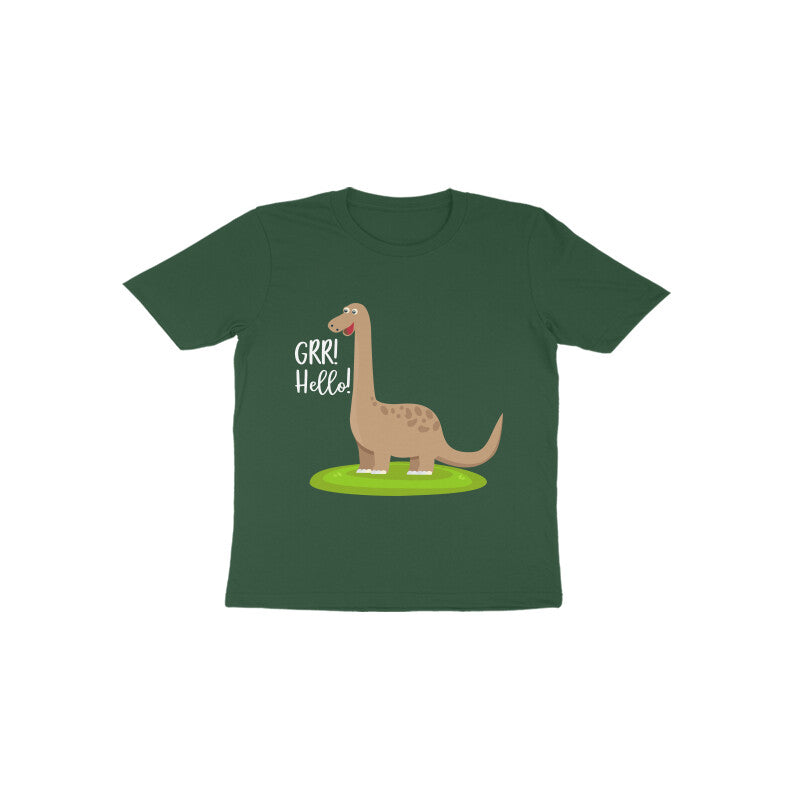 Toddler Half Sleeve Round Neck Tshirt β Happy Dino puraidoprints