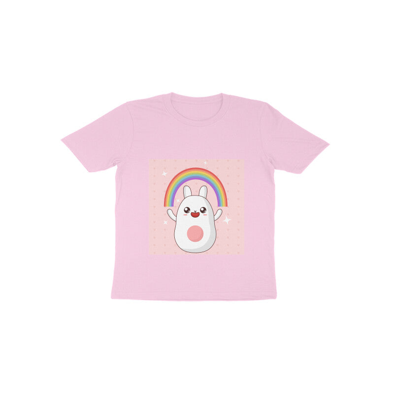 Toddler Half Sleeve Round Neck Tshirt β Rainbow Bunny puraidoprints