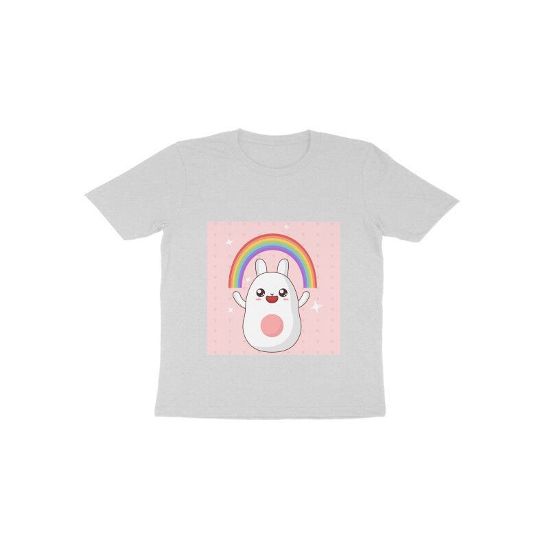 Toddler Half Sleeve Round Neck Tshirt β Rainbow Bunny puraidoprints