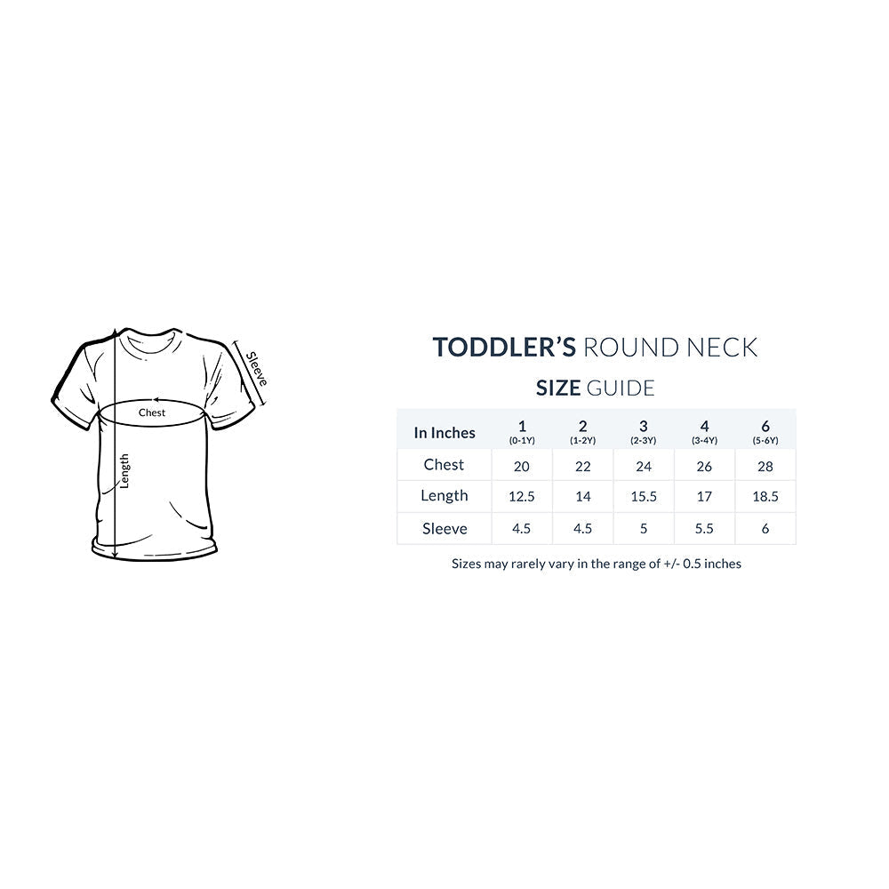 Toddler Half Sleeve Round Neck Tshirt β Sheep Baa Baa Baa puraidoprints