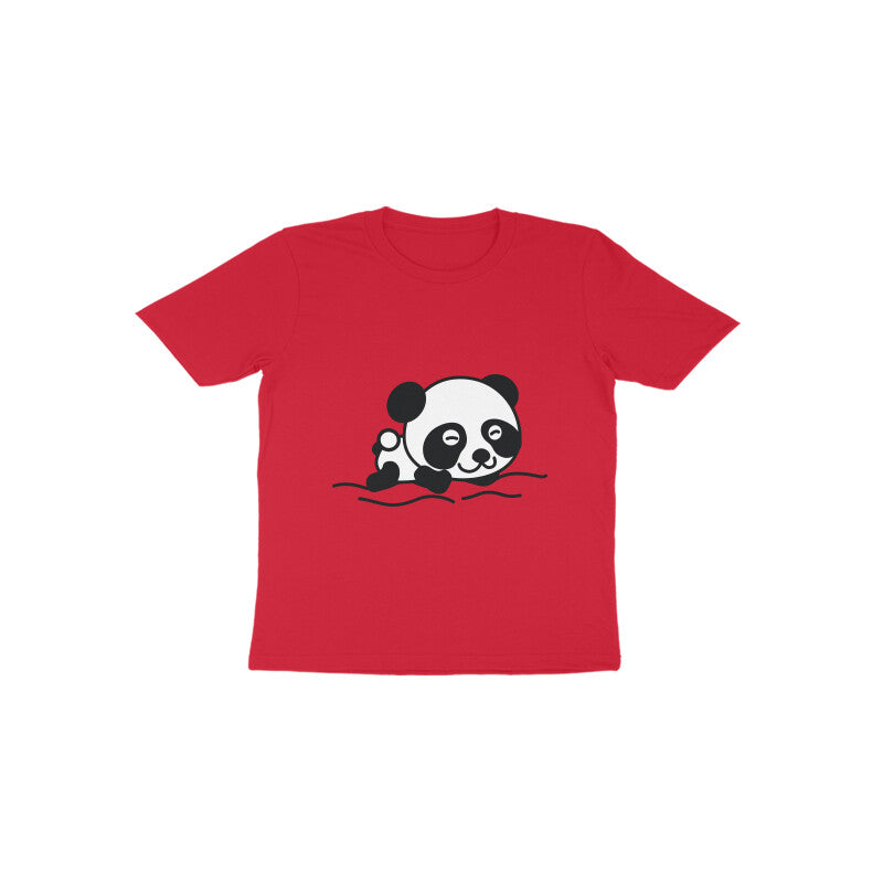 Toddler' Half Sleeve Round Neck Tshirt β Sleeping Panda puraidoprints