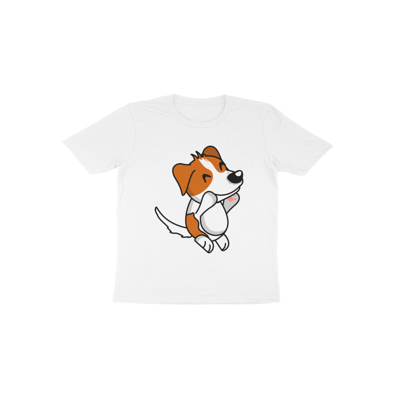 Toddler Half Sleeve Round Neck Tshirt β Smiling Jumping Dog puraidoprints
