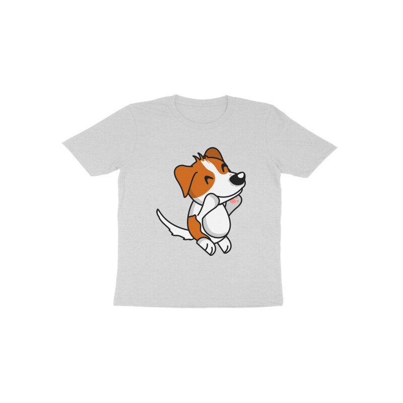 Toddler Half Sleeve Round Neck Tshirt β Smiling Jumping Dog puraidoprints