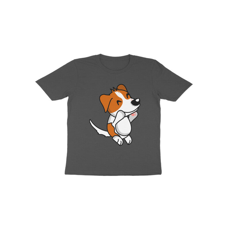 Toddler Half Sleeve Round Neck Tshirt β Smiling Jumping Dog puraidoprints