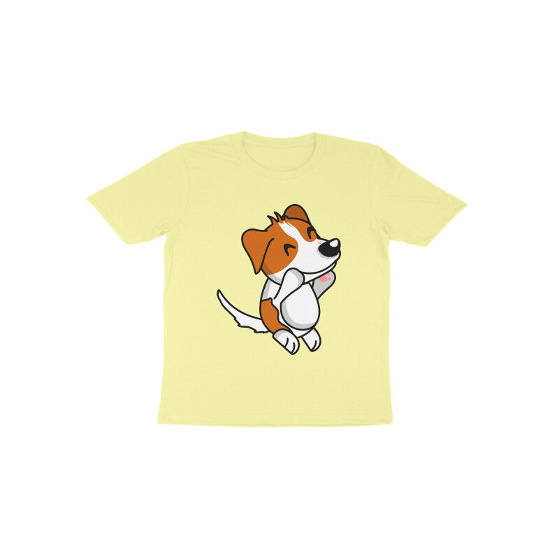 Toddler Half Sleeve Round Neck Tshirt β Smiling Jumping Dog puraidoprints