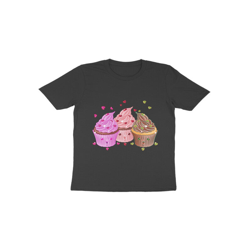 Toddler Half Sleeve Round Neck Tshirt β Sweet Yummy cream cup cake puraidoprints