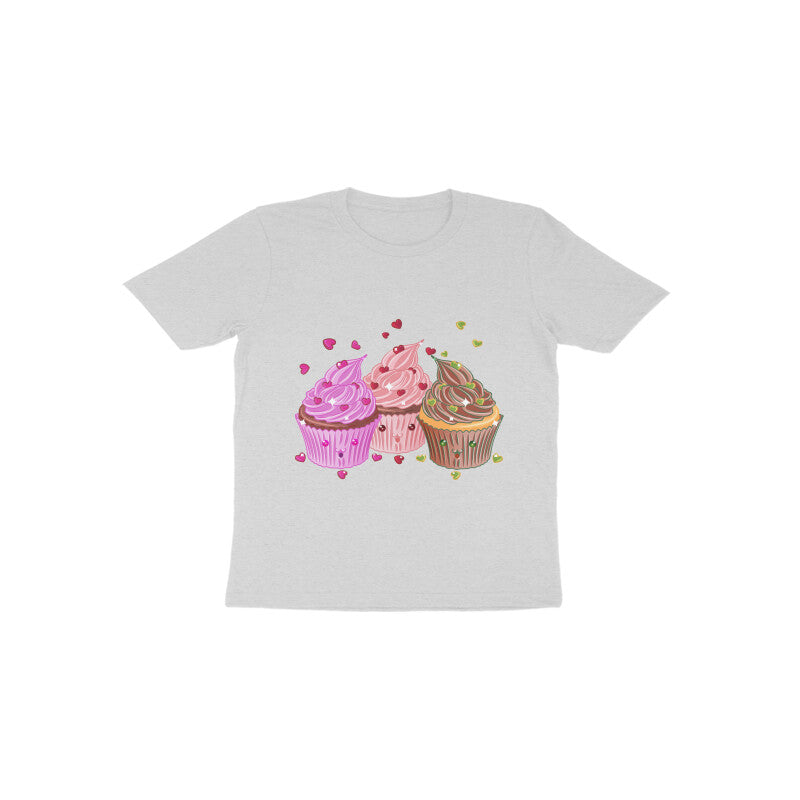 Toddler Half Sleeve Round Neck Tshirt β Sweet Yummy cream cup cake puraidoprints