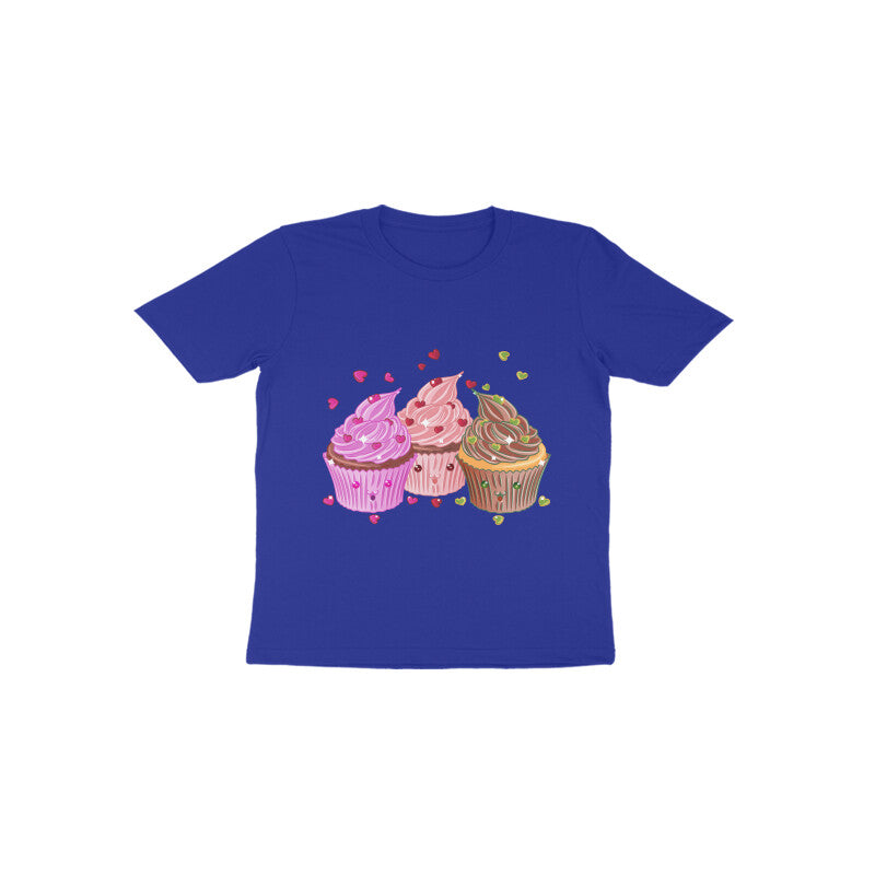 Toddler Half Sleeve Round Neck Tshirt β Sweet Yummy cream cup cake puraidoprints